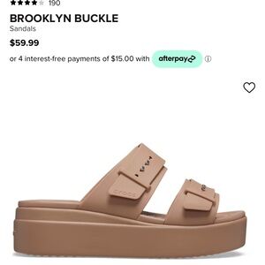 CROCS Brooklyn Buckle sandals - Size 8 - Latte color